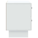 Bedside Cabinet White 62 x 34.5 x 47.5 cm Engineered Wood