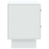 Bedside Cabinet White 62 x 34.5 x 47.5 cm Engineered Wood - Rear View
