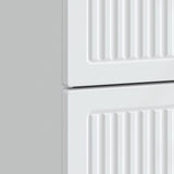 Bedside Cabinet White 43 x 41 x 66.5 cm Engineered Wood - Low Angle