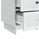 Bedside Cabinet White 43 x 41 x 66.5 cm Engineered Wood - Extra Image