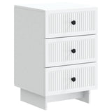 Bedside Cabinet White 43 x 41 x 66.5 cm Engineered Wood