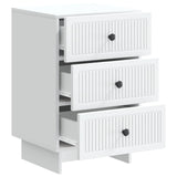 Bedside Cabinet White 43 x 41 x 66.5 cm Engineered Wood - Top-Down View