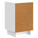 Bedside Cabinet White 43 x 41 x 66.5 cm Engineered Wood - Close-Up Angle