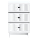 Bedside Cabinet White 43 x 41 x 66.5 cm Engineered Wood