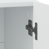 Bedside Cabinet White 43 x 34.5 x 50 cm Engineered Wood - Extra Image