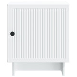 Bedside Cabinet White 43 x 34.5 x 50 cm Engineered Wood - 45-Degree Angle