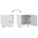 Bedside Cabinet White 43 x 34.5 x 50 cm Engineered Wood - Extra Image