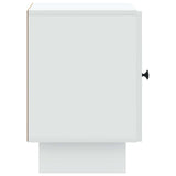 Bedside Cabinet White 43 x 34.5 x 50 cm Engineered Wood - Rear View