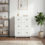Drawer Cabinet White 66 x 34.5 x 90 cm Engineered Wood - Top-Down View