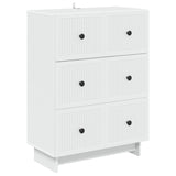 Drawer Cabinet White 66 x 34.5 x 90 cm Engineered Wood - Front View