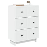Drawer Cabinet White 66 x 34.5 x 90 cm Engineered Wood - Side View