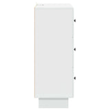 Drawer Cabinet White 66 x 34.5 x 90 cm Engineered Wood - Close-Up Angle