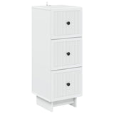Drawer Cabinet White 33 x 34.5 x 90 cm Engineered Wood - Front View