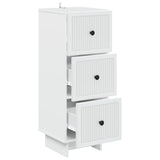 Drawer Cabinet White 33 x 34.5 x 90 cm Engineered Wood
