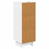 Drawer Cabinet White 33 x 34.5 x 90 cm Engineered Wood - Low Angle