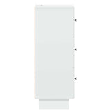 Drawer Cabinet White 33 x 34.5 x 90 cm Engineered Wood