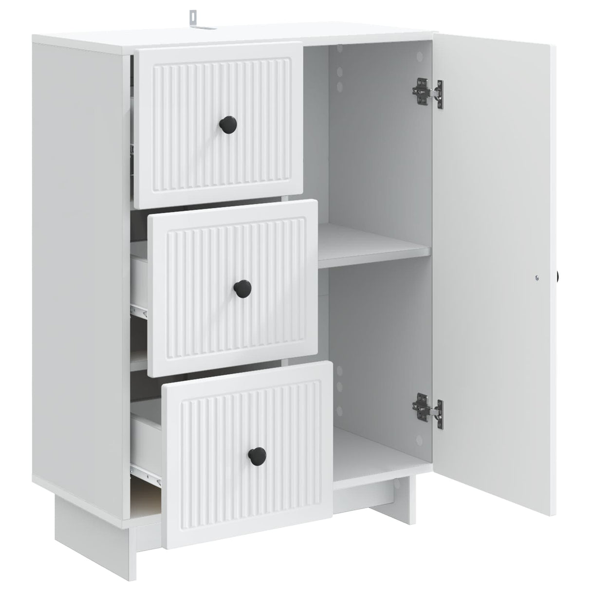Sideboard with Drawer White 66 x 34.5 x 90 cm Engineered Wood