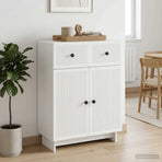 Sideboard White 66 x 34.5 x 90 cm Engineered Wood