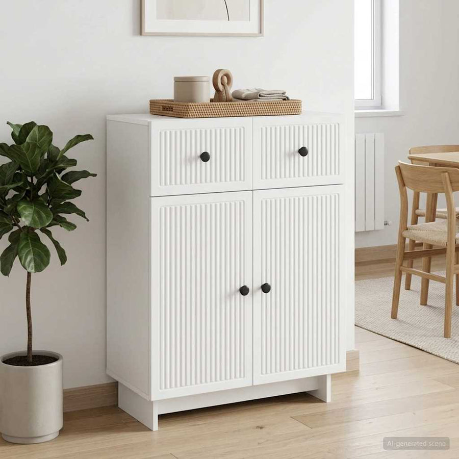 Sideboard White 66 x 34.5 x 90 cm Engineered Wood