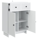Sideboard with Drawer White 66 x 34.5 x 90 cm Engineered Wood - 45-Degree Angle