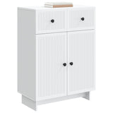 Sideboard with Drawer White 66 x 34.5 x 90 cm Engineered Wood - Side View