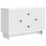 Sideboard with Drawer White 89 x 34.5 x 60 cm Engineered Wood - Front View