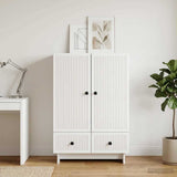 Sideboard White 66 x 34.5 x 95 cm Engineered Wood