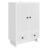 Sideboard White 66 x 34.5 x 95 cm Engineered Wood - Front View