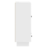 Sideboard White 66 x 34.5 x 95 cm Engineered Wood - Close-Up Angle