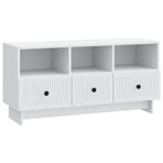 TV Cabinet with Drawer White 102 x 34.5 x 50 cm Engineered Wood
