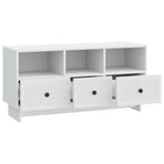 TV Cabinet with Drawer White 102 x 34.5 x 50 cm Engineered Wood