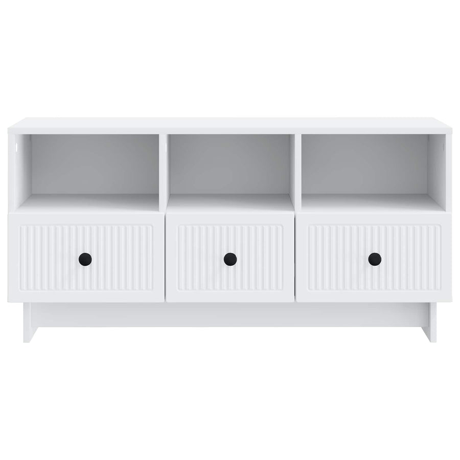 TV Cabinet with Drawer White 102 x 34.5 x 50 cm Engineered Wood