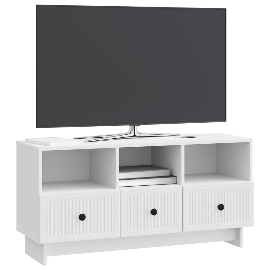 TV Cabinet with Drawer White 102 x 34.5 x 50 cm Engineered Wood