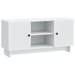 TV Cabinet 102 x 34.5 x 50 cm White Engineered Wood