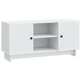 TV Cabinet 102 x 34.5 x 50 cm White Engineered Wood - Front View