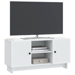TV Cabinet 102 x 34.5 x 50 cm White Engineered Wood