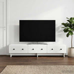 TV Cabinet with Drawer White 147 x 34.5 x 30 cm Engineered Wood