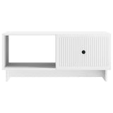 Coffee Table White 90 x 50 x 40 cm Engineered Wood - 45-Degree Angle