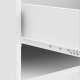Coffee Table with Drawer White 49 x 50 x 40 cm Engineered Wood - Low Angle