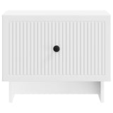 Coffee Table with Drawer White 49 x 50 x 40 cm Engineered Wood - 45-Degree Angle