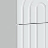 Bedside Cabinet White 43 x 34.5 x 48 cm Engineered Wood - Low Angle