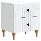 Bedside Cabinet White 43 x 34.5 x 48 cm Engineered Wood