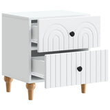 Bedside Cabinet White 43 x 34.5 x 48 cm Engineered Wood - Top-Down View