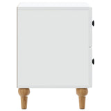 Bedside Cabinet White 43 x 34.5 x 48 cm Engineered Wood - Rear View
