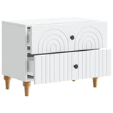 Bedside Cabinet White 62 x 34.5 x 48 cm Engineered Wood - Top-Down View
