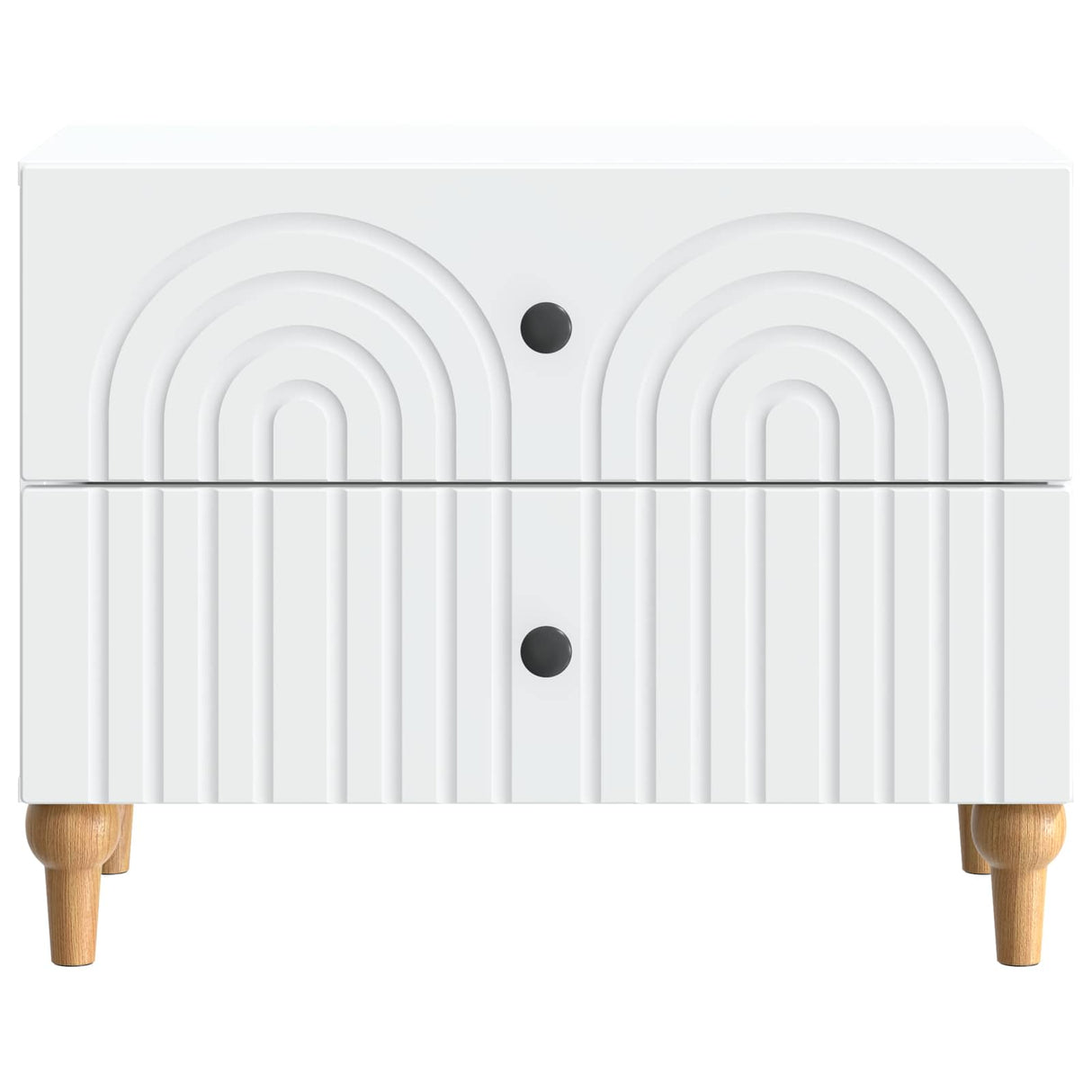 Bedside Cabinet White 62 x 34.5 x 48 cm Engineered Wood
