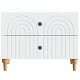 Bedside Cabinet White 62 x 34.5 x 48 cm Engineered Wood - 45-Degree Angle
