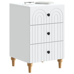Bedside Cabinet White 43x 41 x 66.5 cm Engineered Wood