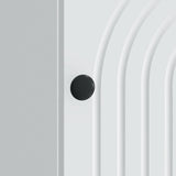 Bedside Cabinet White 43 x 34.5 x 50 cm Engineered Wood - Low Angle