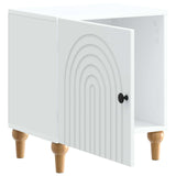 Bedside Cabinet White 43 x 34.5 x 50 cm Engineered Wood - Top-Down View